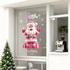 Christmas Pink Elderly Shopping Mall Window Glass Doors Atmosphere Decoration Window Static Stickers