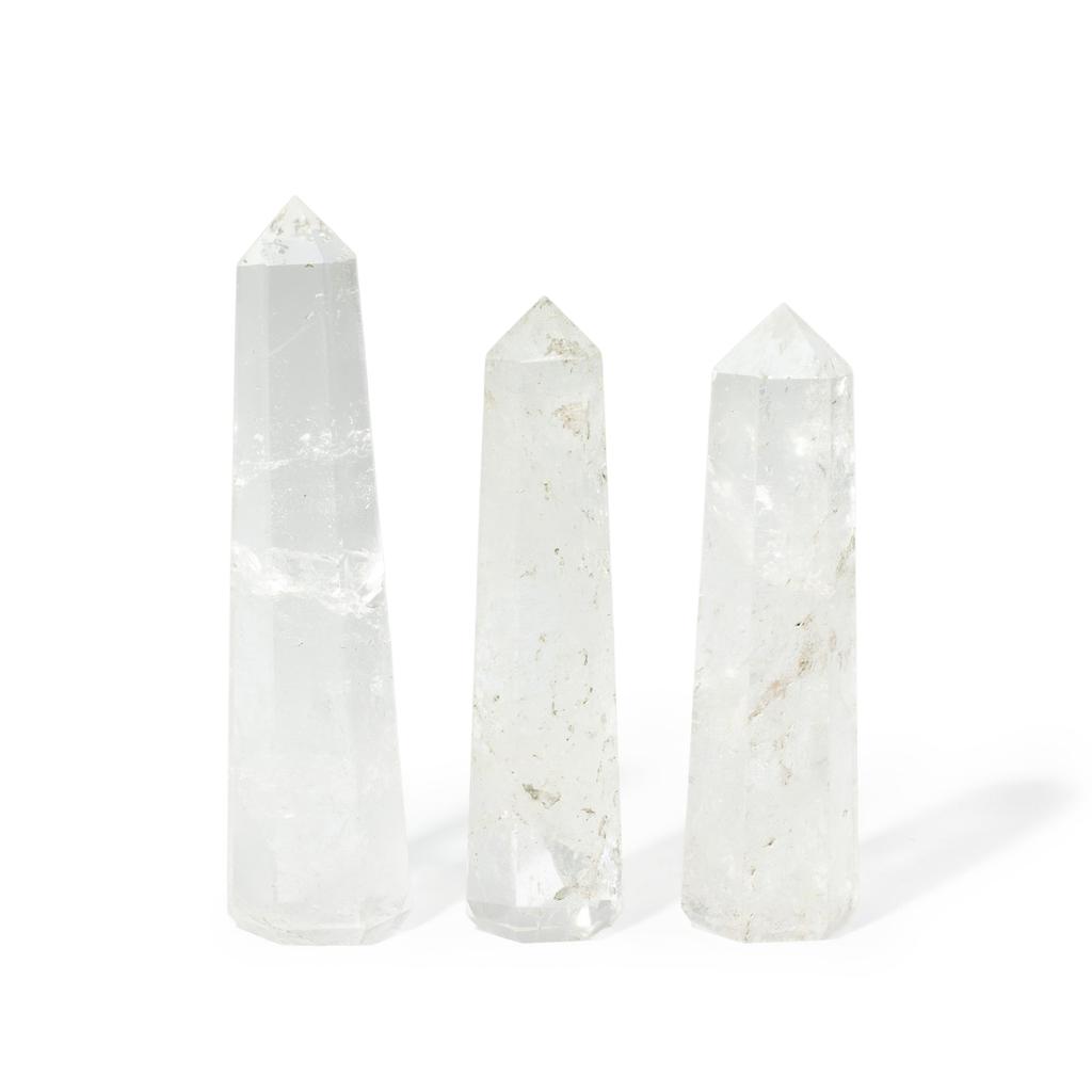 Gemstone Six Face Obelisk Point Approx 11cm - Clear Quartz