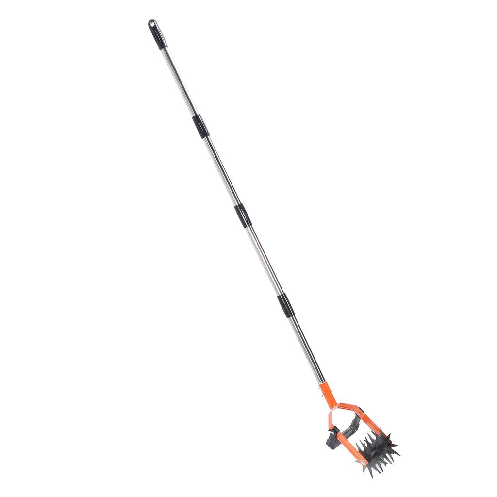 Garden Cultivator Tool Stainless Steel Lawn Reseeding Garden Tool Adjustable Handle Garden Soil
