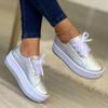 Plus Size 43 New Women Casual Sneakers Ladies Fashion Ribbon Casual Vulcanized Shoes Lace Up Thick Sole Sneakers Female Shoes