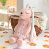 Pink Rabbit Plush Toy with Dress 45 Cm for Girl