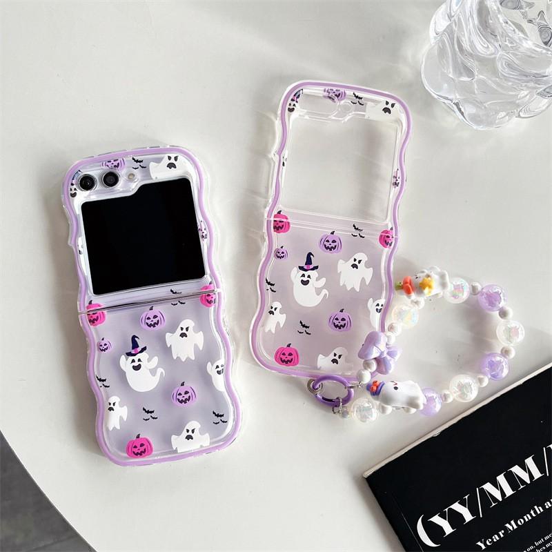 Cartoon Halloween Wave Case Galaxy Z Flip 5/6 Slim Protective Cover