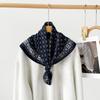 Retro Cotton And Linen Herringbone Pattern Small Square Scarf Silk Scarf Versatile Square Scarf Belt Silk Scarf Clothing With Neck Scarf