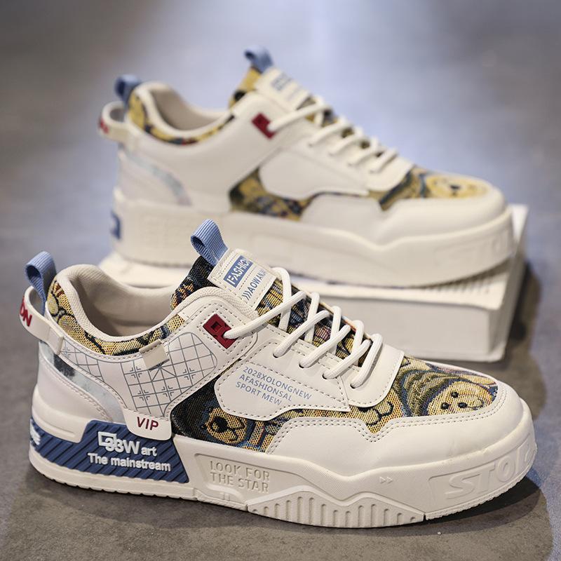 2025 summer new men's shoes mesh mesh shoes trend comfortable casual board shoes student sports soft sole white tide shoes