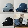 Washed Retro Denim Baseball Cap With Embroidery Design And Wide Brim Daily For