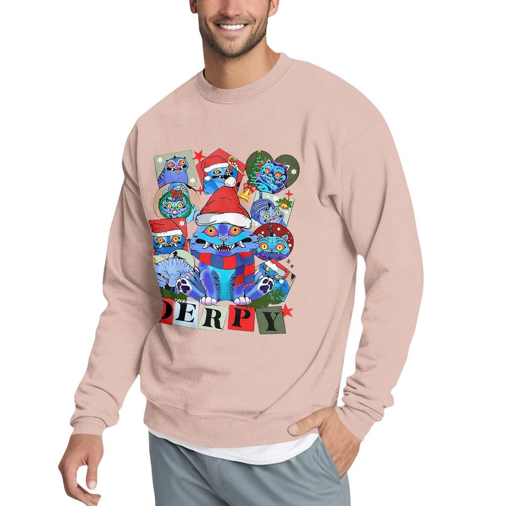 Men's Casual Sweatshirt With Fun Film-Themed Print