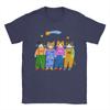 Colorful Aesthetic Cats Graphic Unisexs T Shirts  Leisure Tees Short Sleeve Round Collar TShirt  Cotton Gift Clothes