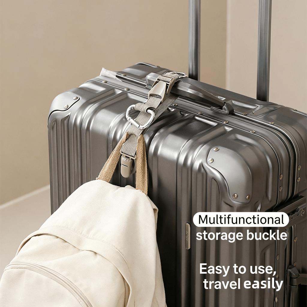 Multi-Functional Packing Strap with Adjustable Plastic Buckle And Lock,for Securing Water Bottles,And Personal Items on Backpack