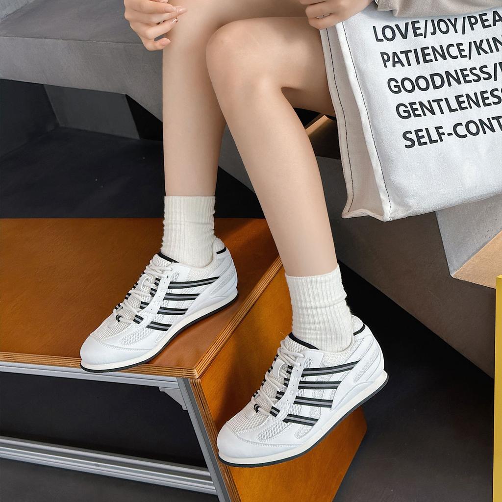 Retro-Ballett-Stil Klassische Netz-Sneaker Damenmode Vielseitig Atmungsaktiv Bequem Lässige Dad-Schuhe