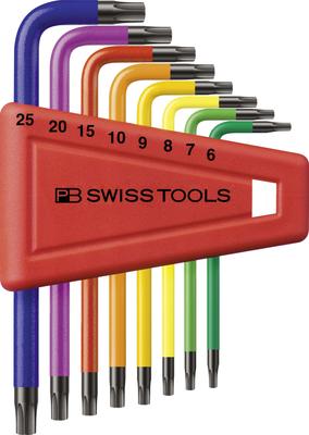 PB SWISS TOOLS PB Rainbow Hexrobe Wrench Set L-shaped 410H/6-25RBCN