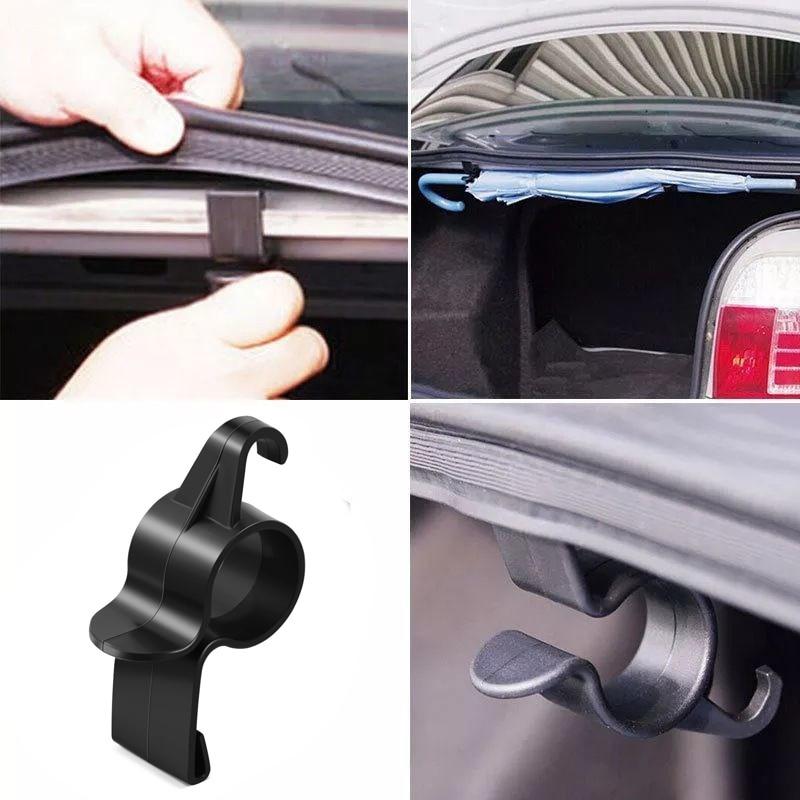 Auto Regenschirm Halter Auto Stamm Haken Regenschirm Halterung Anlage Handtuch Haken Auto Zubehör Universal Interne Lagerung Organizer Halter