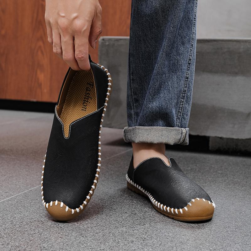 Leather Men Water Beach Sandals Summer Outdoor Casual Closed Toe Sports Sandals Non-slip Soft Hiking Wading Sneakers PLUS SIZE 48