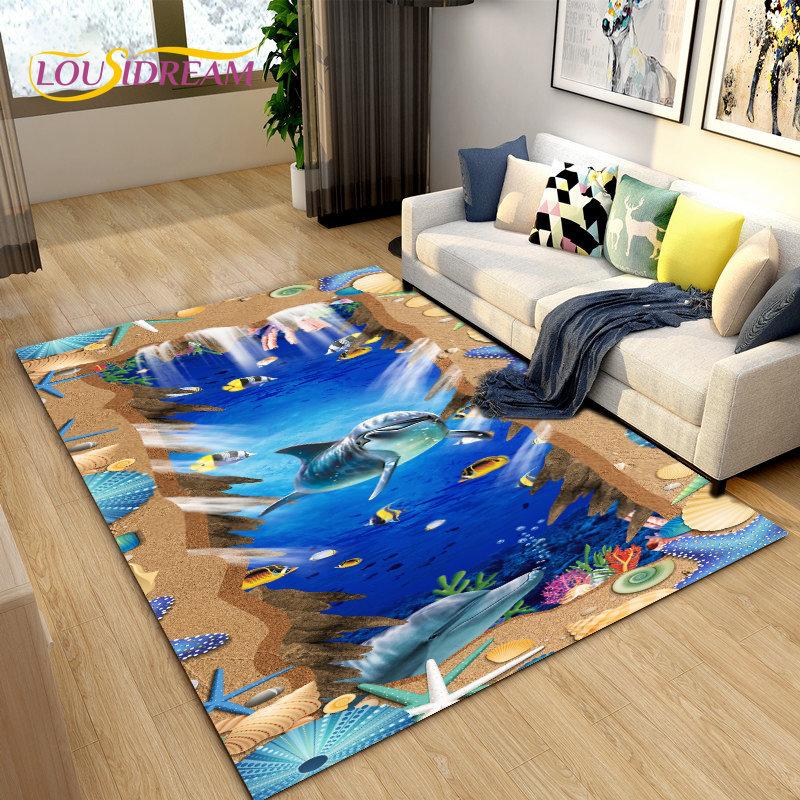 3D Illusion Animal,Zoon,Beast Area Rug Large,Carpet for Living Room Bedroom Sofa,Kitchen Doormat Non-slip Floor Mat Tapis Salon