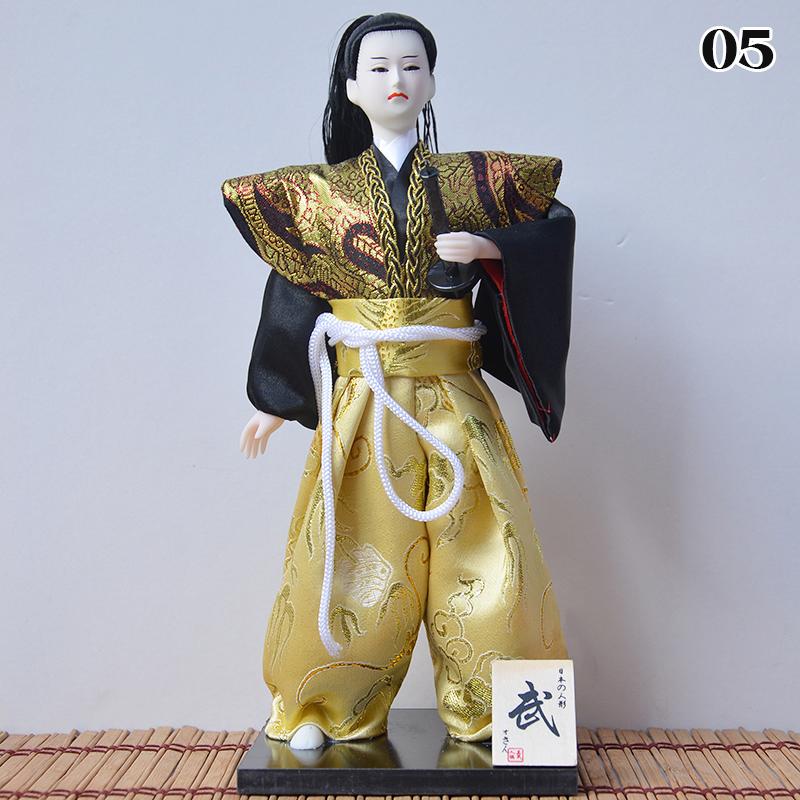 Japanese Samurai Ninja Figurines Dolls With Kimono Traditional Ninja Ornaments Home Decor Collection Arts Craft Gifts