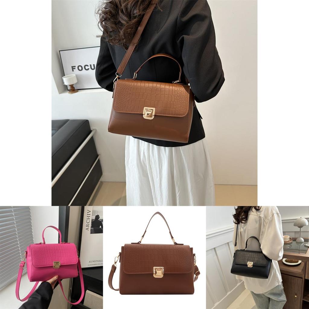 Fashionable Pu Leather Shoulder Bag For Women Classic Square Crossbody Handbag