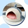 Warm Cats Bed Cave House for Indoor Cats Self-Warming Beds Cute Shark Shape Tent for Small Dog Non Slip Bottom