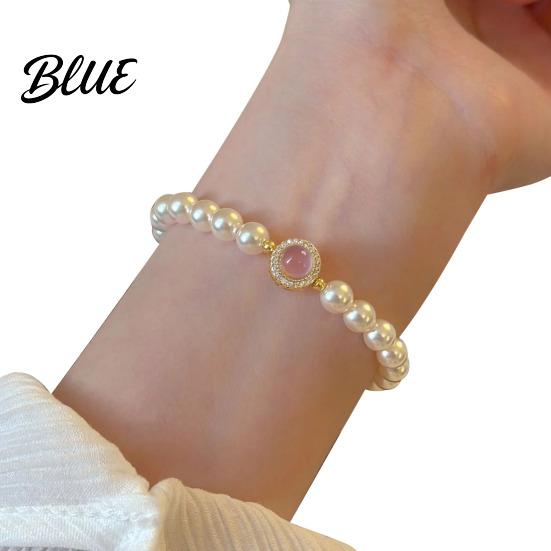 Rostfreies Armband Perlenarmbänder für Damen Zierliches Stretch-Schmuckstück für den Alltag