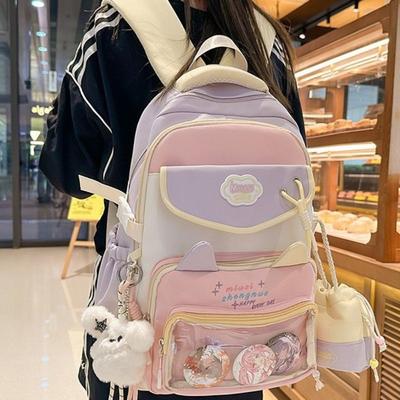 The New High-value Schoolbag, the College Style Is Fresh, Sweet and Transparent, and the Lightweight Backpack for Junior High School Students