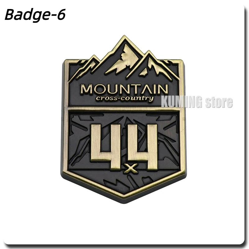 3D Metal 4X4 Mountain Cross Country Badge Auto 4WD Emblem Car Stickers Styling Decals Accessories