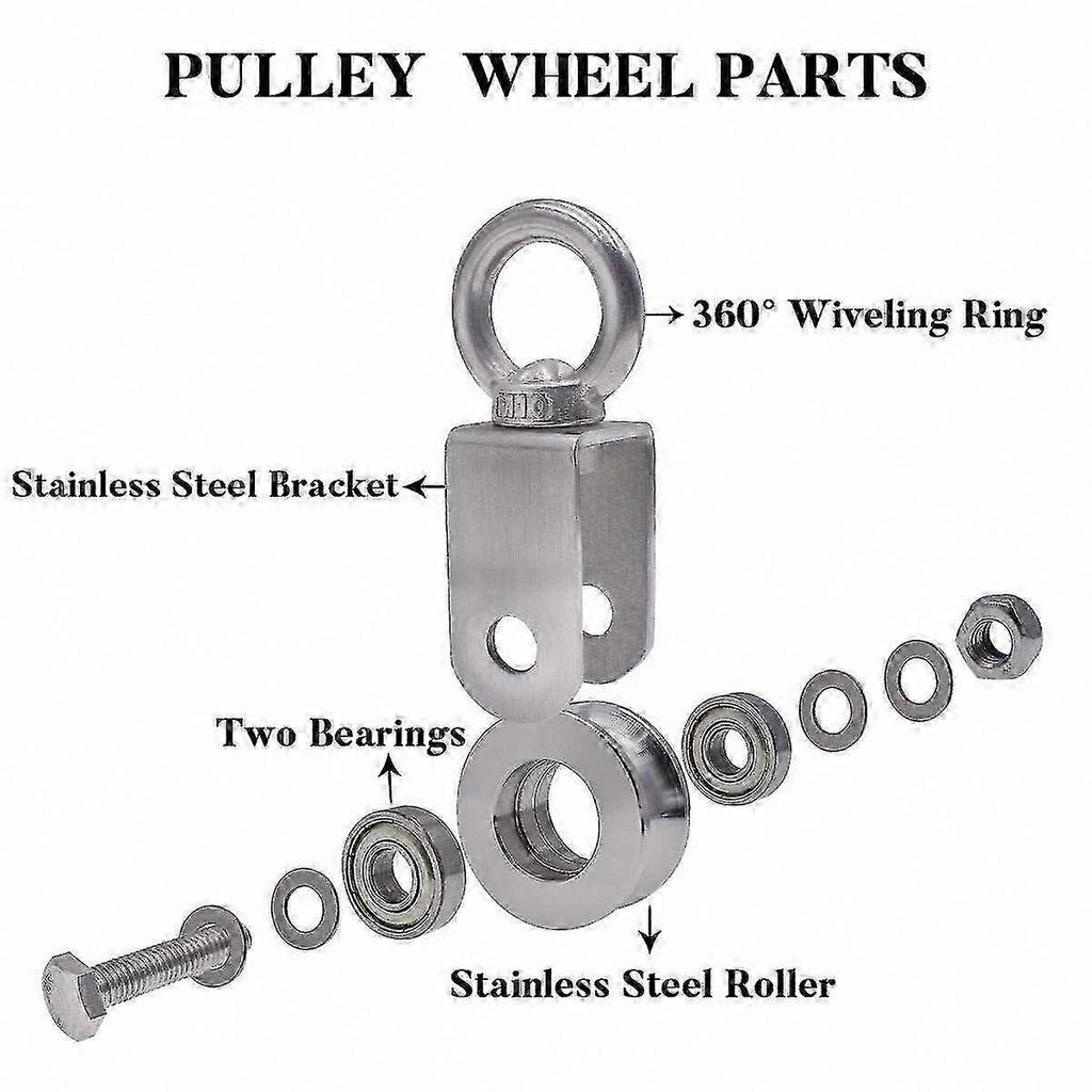 360° Swivel Pulley with Duplex Bearing for Smooth Rotation and Easy Detachment
