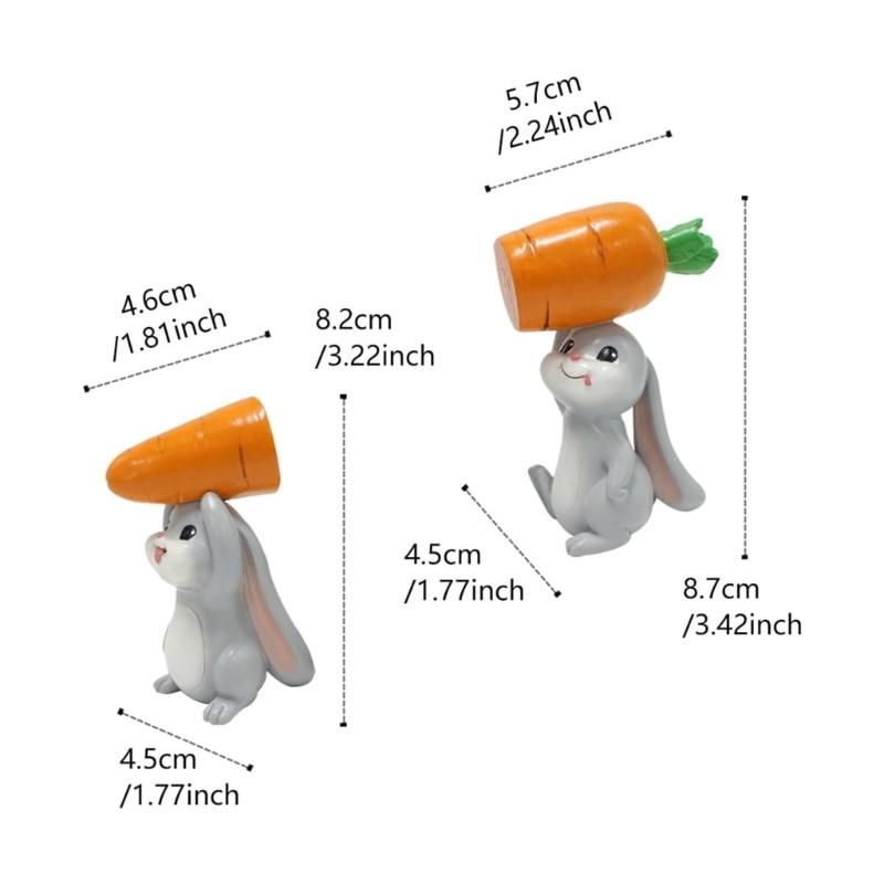 Resin Bunnies Figurine Easter Rabbit Statue Indoor Easter Decoration Modern Art Spring Home Decors,Bunnies Sculpture