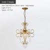 American Country Style Crystal Chandelier Iron Nordic Modern Living Room Candle Chandelier Bedroom Home Decoration Lighting