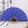 Chinese Martial Arts Kung Fu Fan Tai Chi Dance Fan Plastic Stage Performance Folding Fan Solid Color Fan Photo Prop