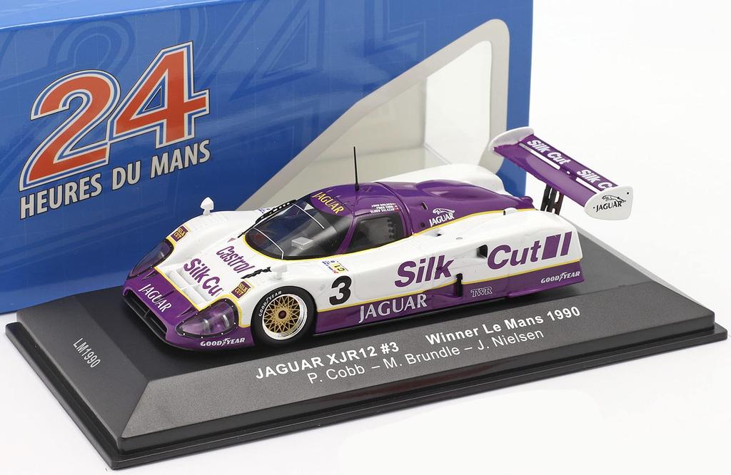 IXO Jaguar XJR12 7.0L V12 Team Silk Cut T.W. Racing 1990 Le Mans 24 Hours Winner No. 3 Diecast Model Car (Imported)