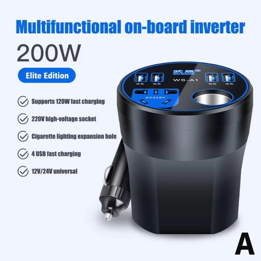 High Power Car Inverter 12V/24V To 220V Car Power Converter Multifunction Power Adapter