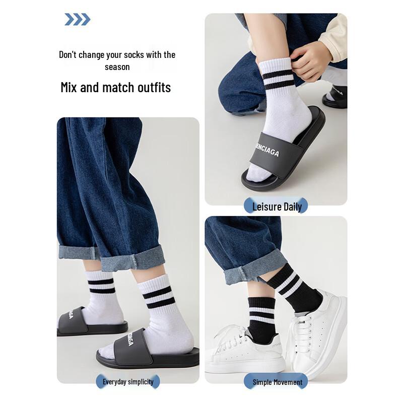 Langsha Boys' Mid-Calf Cotton Socks