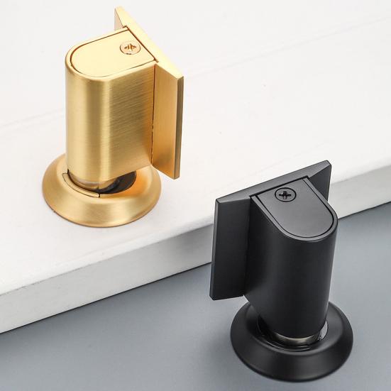 Magnetic Door Stopper Wall Protector No Drilling Anti-collision Windproof Door Holder Carpet Tile Concrete Wooden Floor Zinc Alloy Doorstop