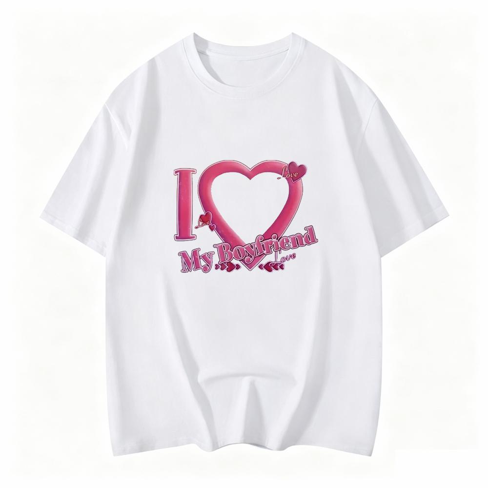 I Love My Boyfriend Coupon Tshirts High Quality Unisexunisex Tshirts Short Sleeve Summer Teeshirt