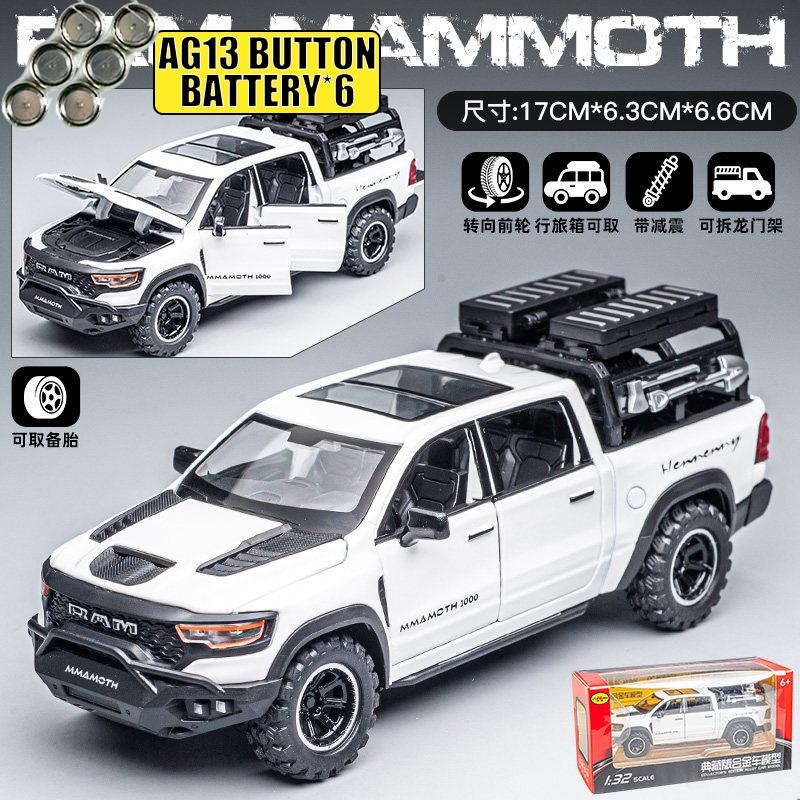 1:32 Dodge RAM Mammoth 1000 Hennessey Off Road Pick-up Modelový automobil Diecast ze slitiny Kovová Simulované vozidlo Domácí Trendy Dárek