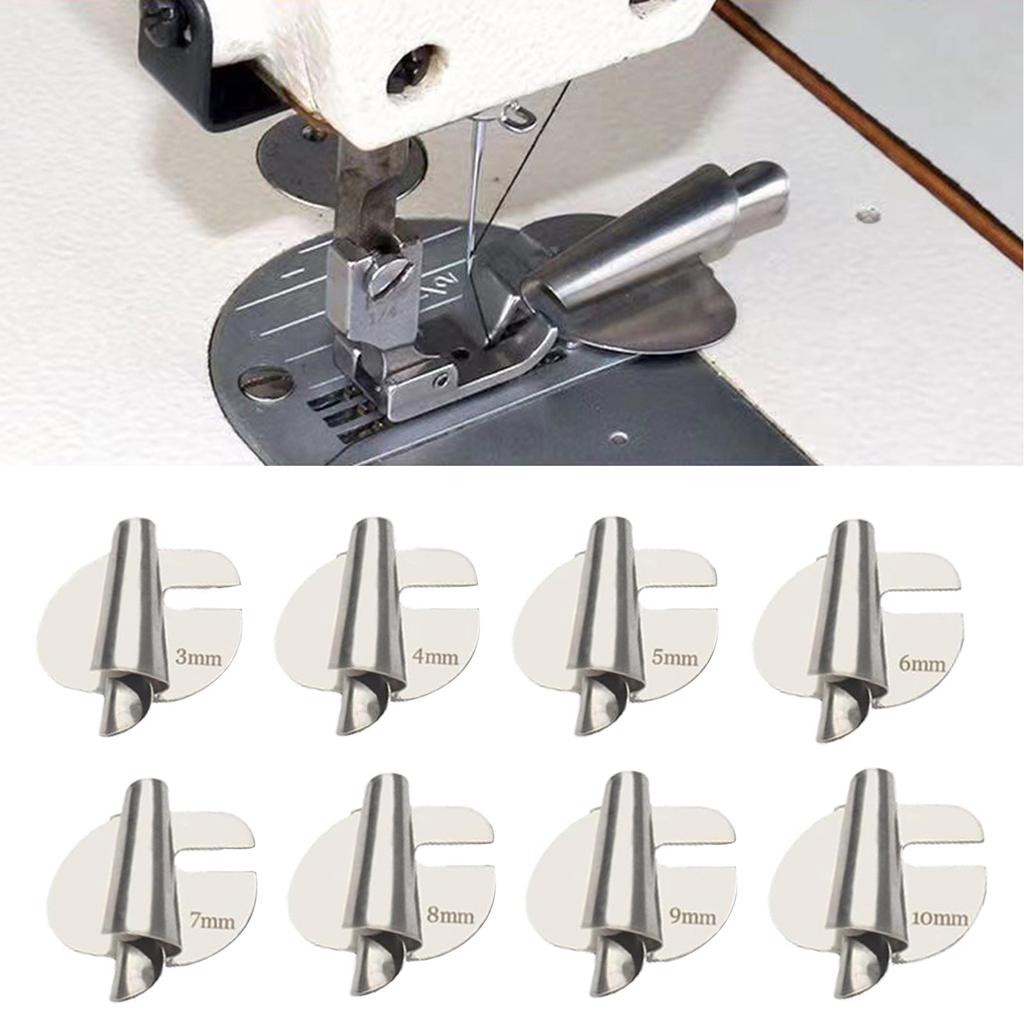 Stainless Steel Sewing Rolled Hemmer Foot 3mm-10mm Durable Sewing Machine Presser Foot DIY Crafts Hemming Puller