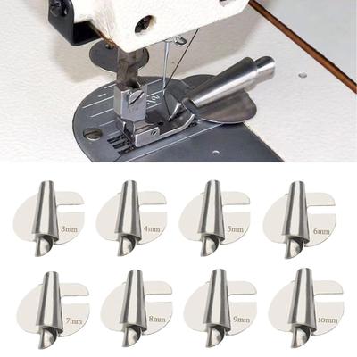 Stainless Steel Sewing Rolled Hemmer Foot 3mm-10mm Durable Sewing Machine Presser Foot DIY Crafts Hemming Puller