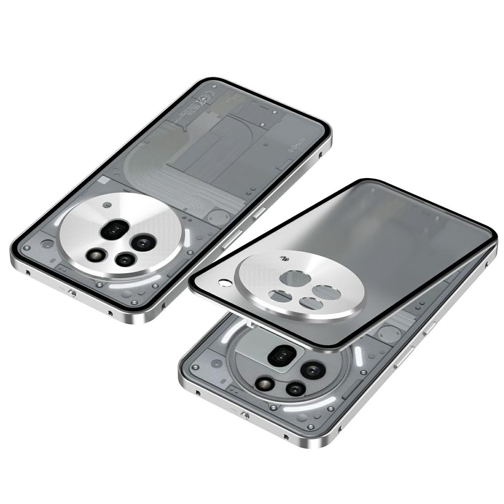 For Nothing Phone (3a) Pro Matte Case Aluminium Alloy+PC Phone Cover Pop-Up Snap Lock