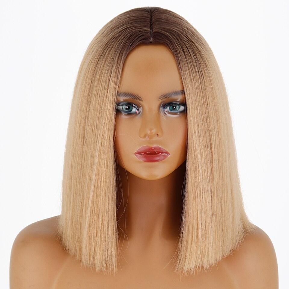 

XINRAN Женская мода Короткий прямой синтетический синий парик Женские волосы Боб Парик Натуральные синие волосы Подходит для вечеринки Косплей Ежедневное использование