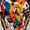 Men's Fashion 3D Printed Men's T-Shirt Round Neck Short Sleeve Trendy Street Wear