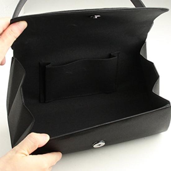 [Ivy] Black Formal Bag Set of 4 (Includes a Tote Bag, a Fukusa (Clothing Bag), and a Drawstring Bag for Prayer Beads)