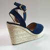 Platform Shoes Women Wedge Heels Blue Elegant Ladies Party Shoes Fashion Espadrille Wedge Heel 10cm Plus Size 42
