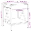 Infinity LED Coffee Table in Sonoma Oak 40 x 40 x 49 cm