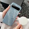 Washed Color Denim Jeans Magnetic Phone Case For Google Pixel 9 8 XL 8A 7 7A Pro For Magsafe Shockproof Frameless Cooling Cover