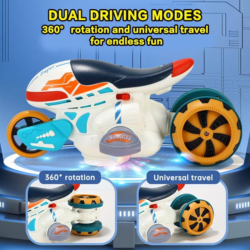 Interstellar Space Motorcycle, Universal Electric Toy, 360° Rotation, Pleasant Music, Beautiful Lights, Safe ABS Material ,battery Not Included