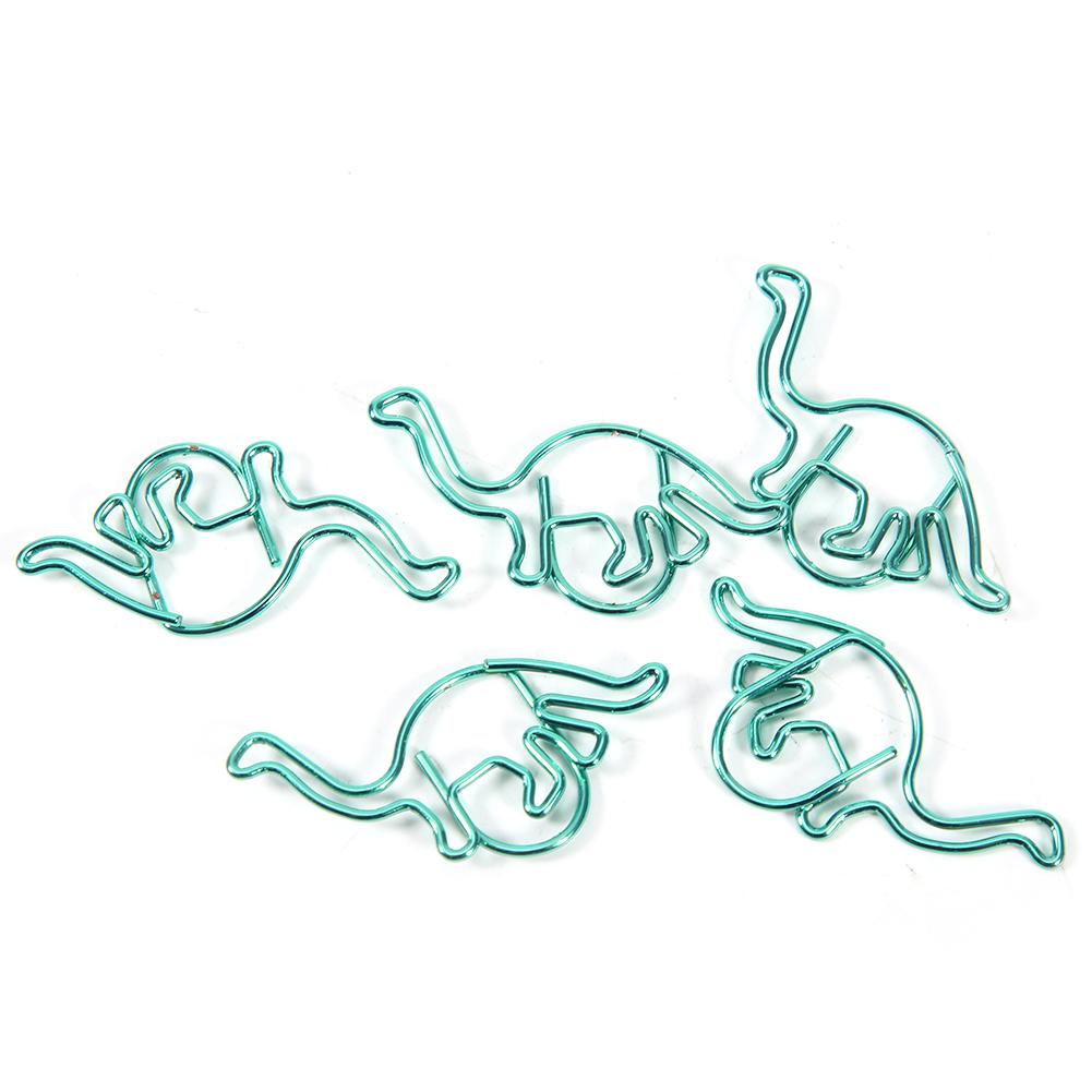 12 Pcs Clip Dinosaur Shaped Color Coated MultiFunction Thickened Paper Clip 3x3cm