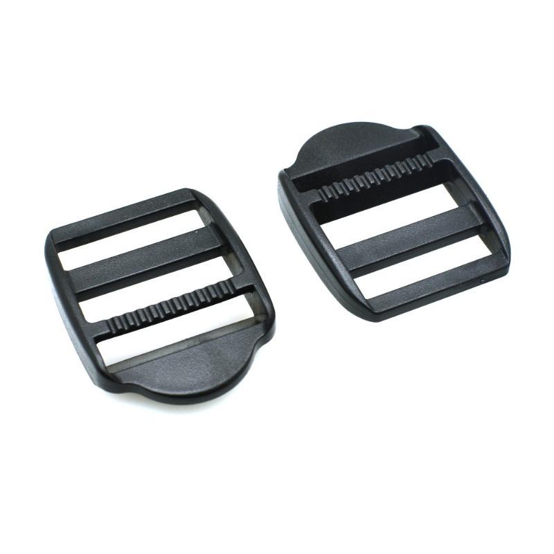 5 Teile/paket Leiter Schloss Schieber Kunststoff Schnallen Rucksack Gurte Schwarz Gurtband 2cm, 2,5 cm, 3,2 cm, 3,8 cm