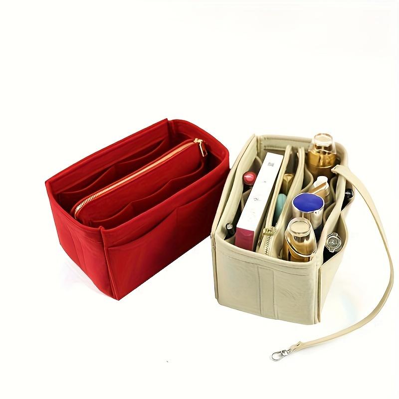 High qualityFoldable Felt Bag Organizer, Multi Pocket Insert Bag, Portable Comestic Makeup Storage Bag For Handbag, Tote Bag & Purse