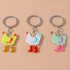 Rooster Chicken Keyring Pendant Women Girls Stylish Handbag Accessories for Everyday Use Holiday Present