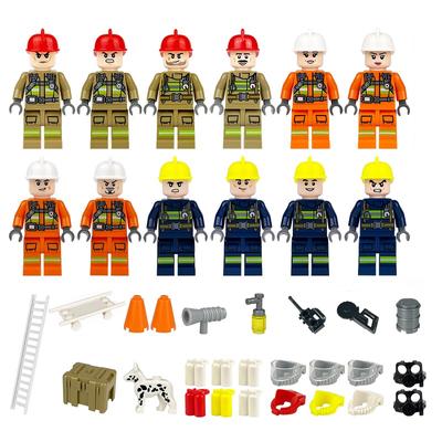 Fire Control Stretcher Ladder Rescue Minifigure Building Block City Figure Parts MOC Bricks Model Kits Education Toys