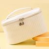 Cute PU Makeup Bag for Women Toiletries Organizer Travel Cosmetic Pouch Female Large Capacity Portable Wash Bags  Pink