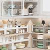 006-ZWJ-70139A-WH Cabinet Storage Shelf Household Countertop Storage Rack for Kitchen Spice Microwave